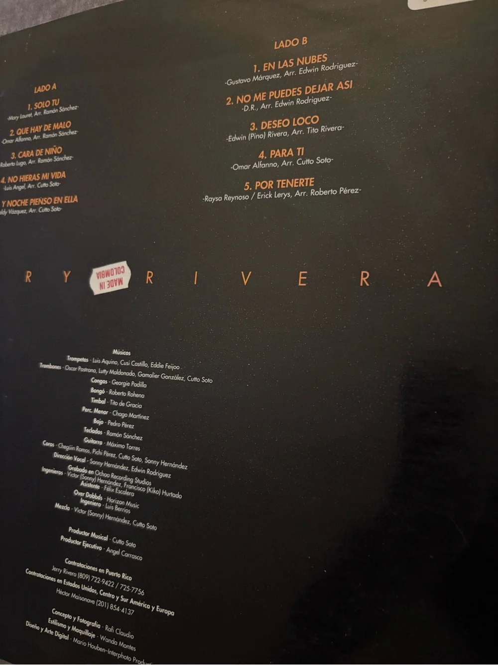 Jerry Rivera 'Cara de Niño' Vinyl Album 💿